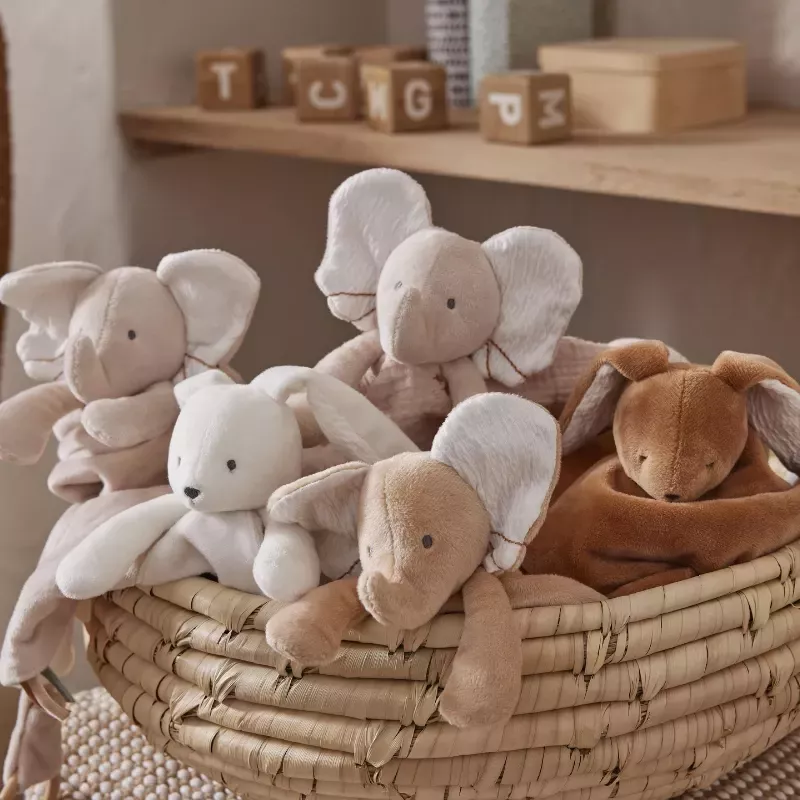 Doudou Veloudoux® lapin Snow - Noukie’s