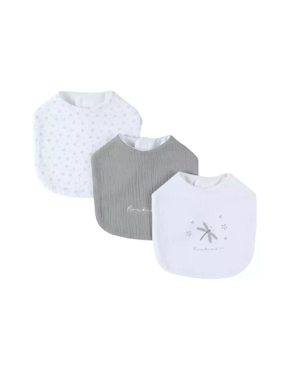 Lot de 3 bavoirs mousseline libellule - Noukie's