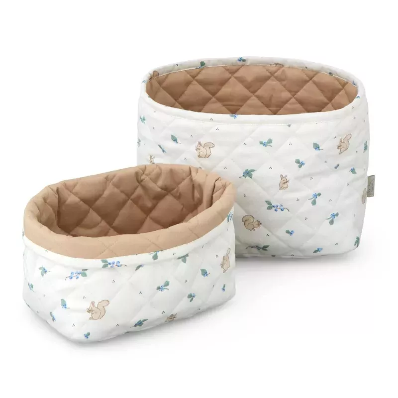 Lot de 2 paniers de rangement matelassés - Blueberries - Cam Cam Copenhagen