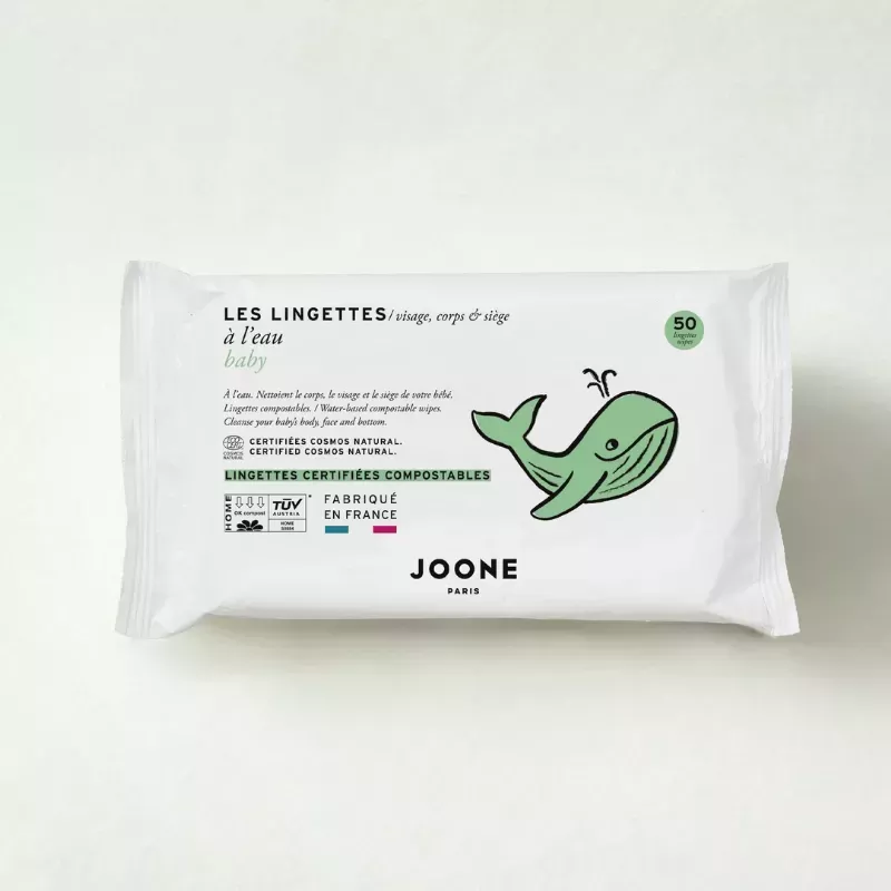 Les Lingettes à l'eau compostables x50 - Joone