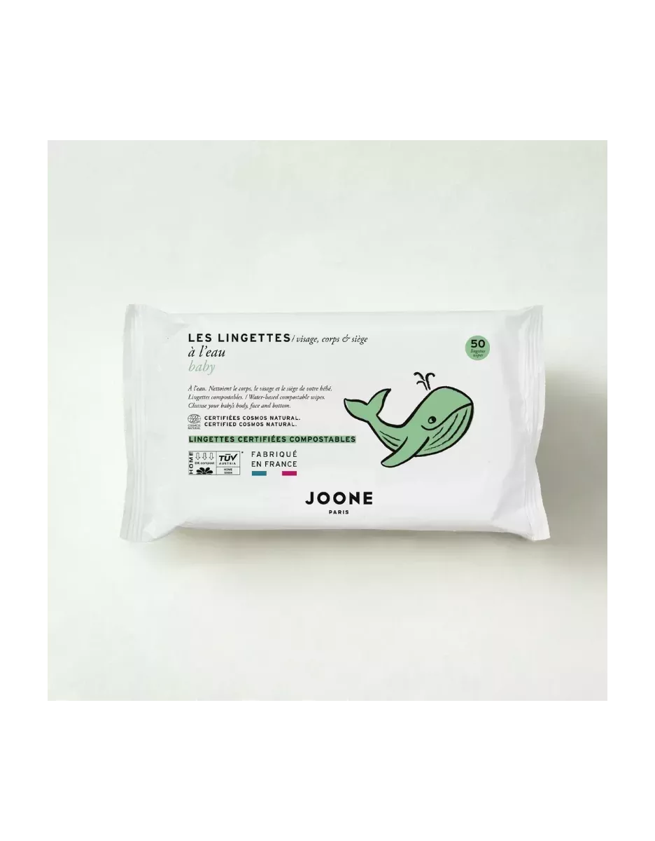 Les Lingettes à l'eau compostables x50 - Joone