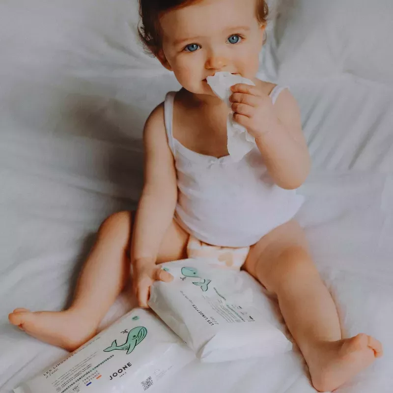 Les Lingettes à l'eau compostables x50 - Joone