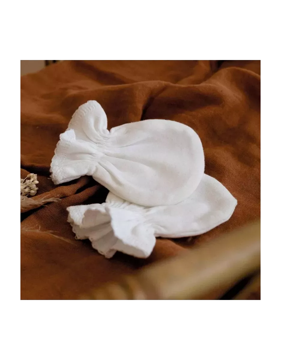 Moufles bébé anti-griffures coton - Trois Kilos Sept