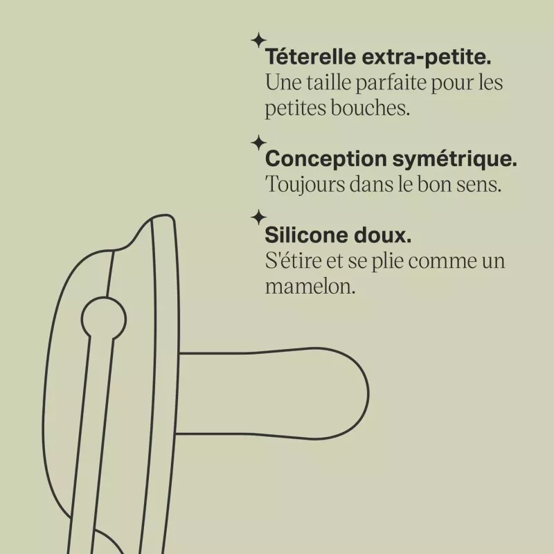 Lot de 2 sucettes nouveau-né 0 à 2 mois - Tommee Tippee