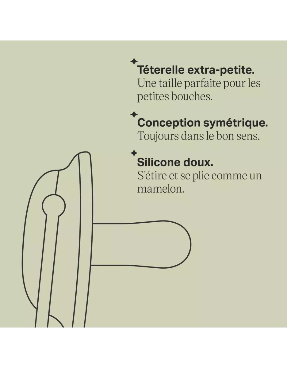 Lot de 2 sucettes nouveau-né 0 à 2 mois - Tommee Tippee