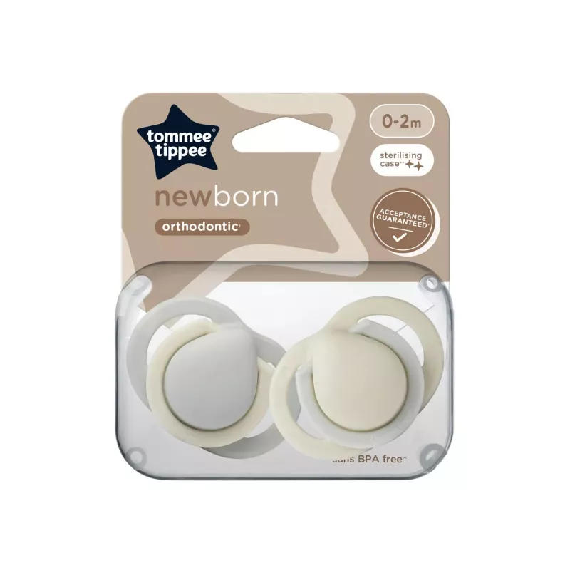 Lot de 2 sucettes nouveau-né 0 à 2 mois - Tommee Tippee