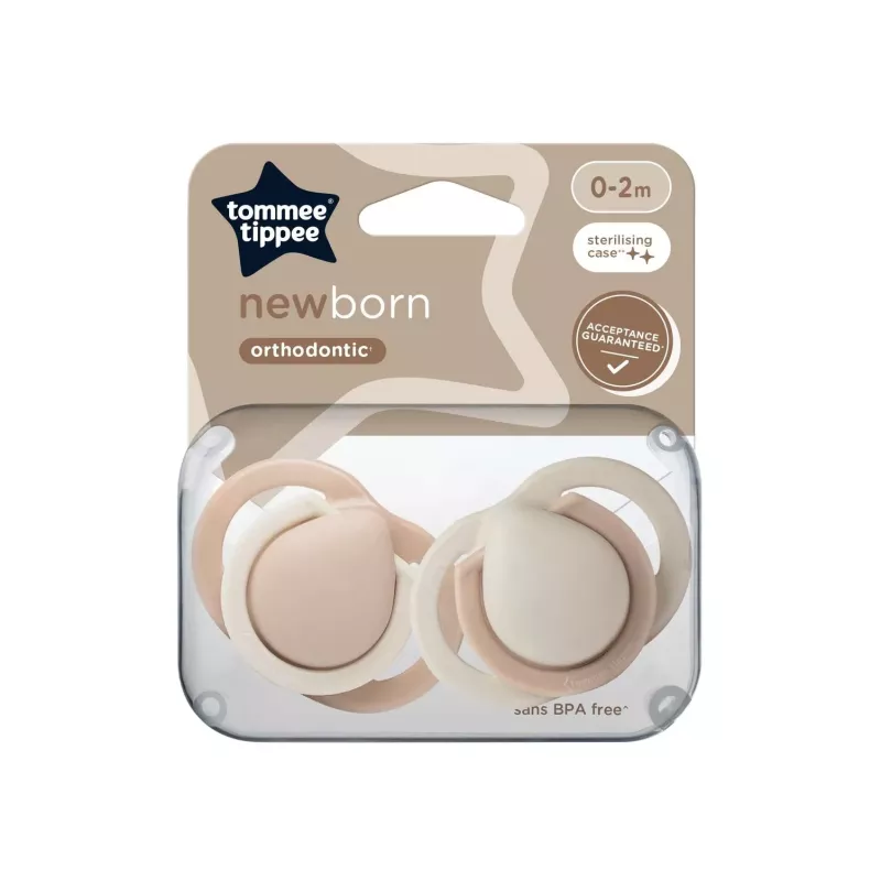 Lot de 2 sucettes nouveau-né 0 à 2 mois - Tommee Tippee