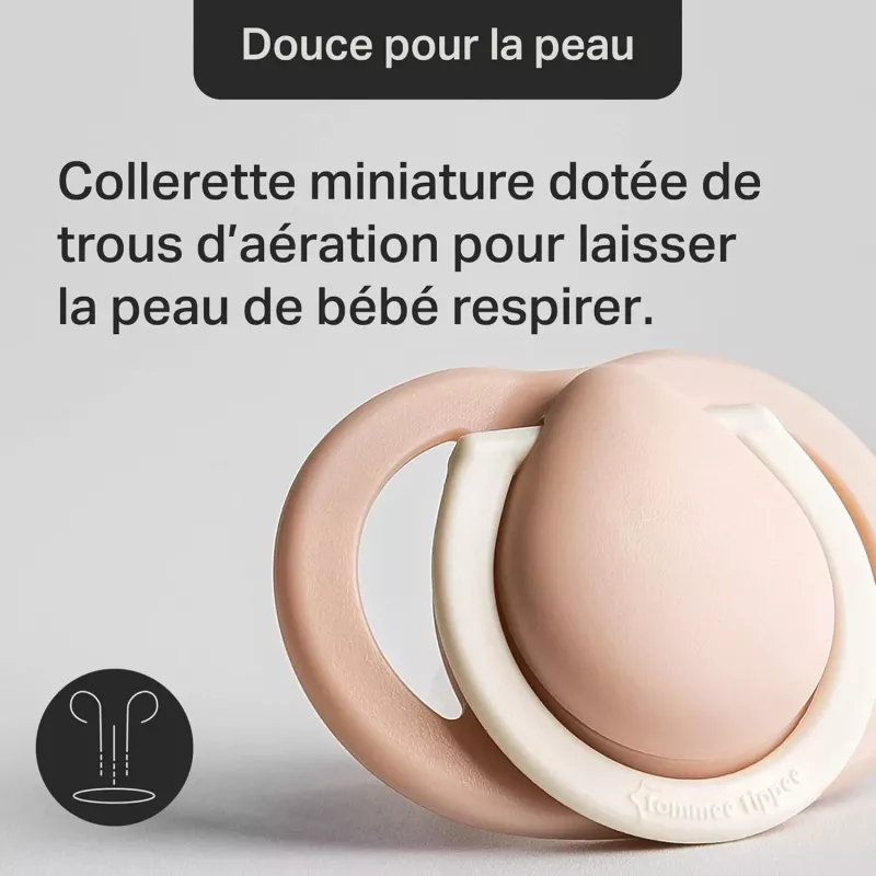 Lot de 2 sucettes nouveau-né 0 à 2 mois - Tommee Tippee