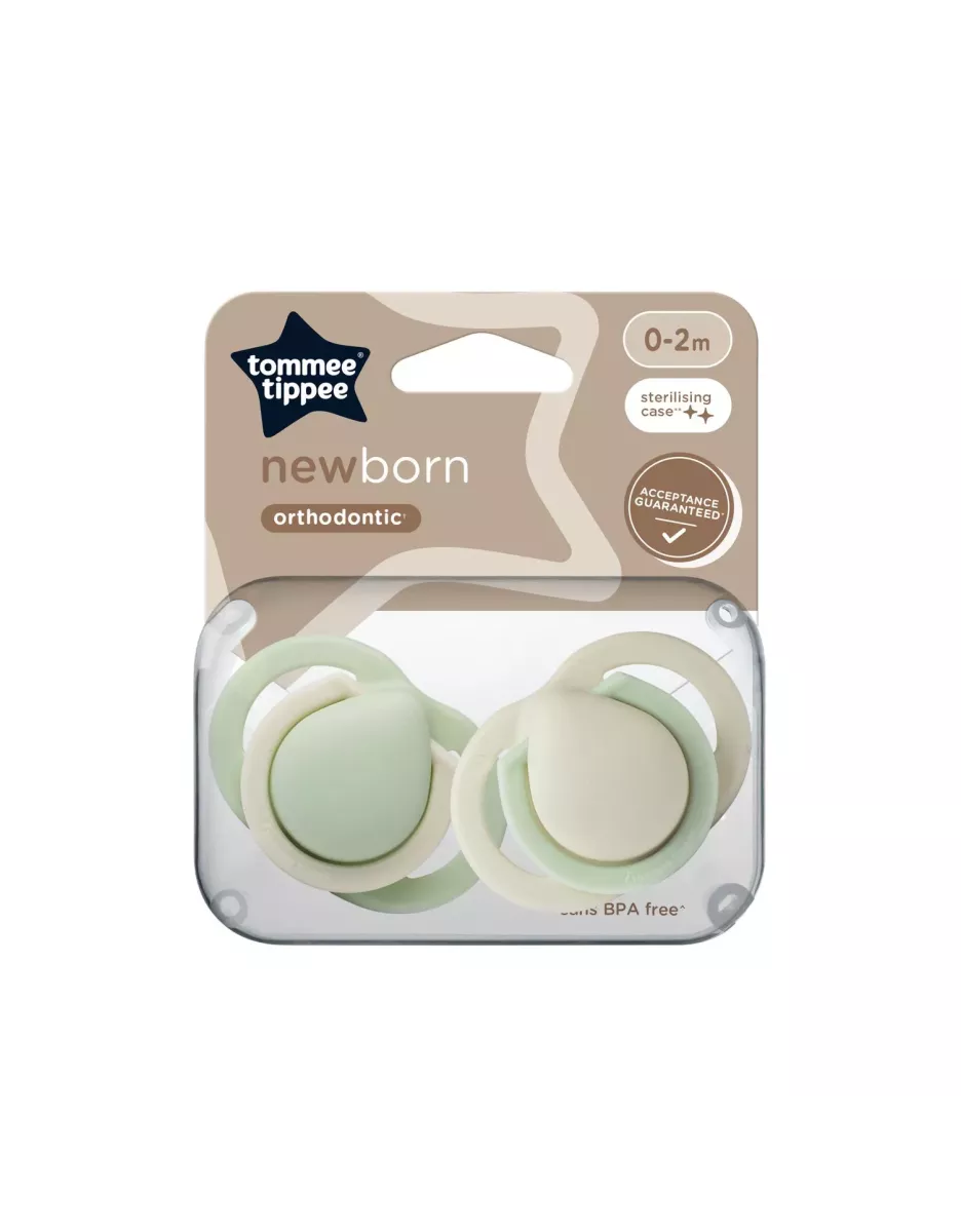 Lot de 2 sucettes nouveau-né 0 à 2 mois - Tommee Tippee