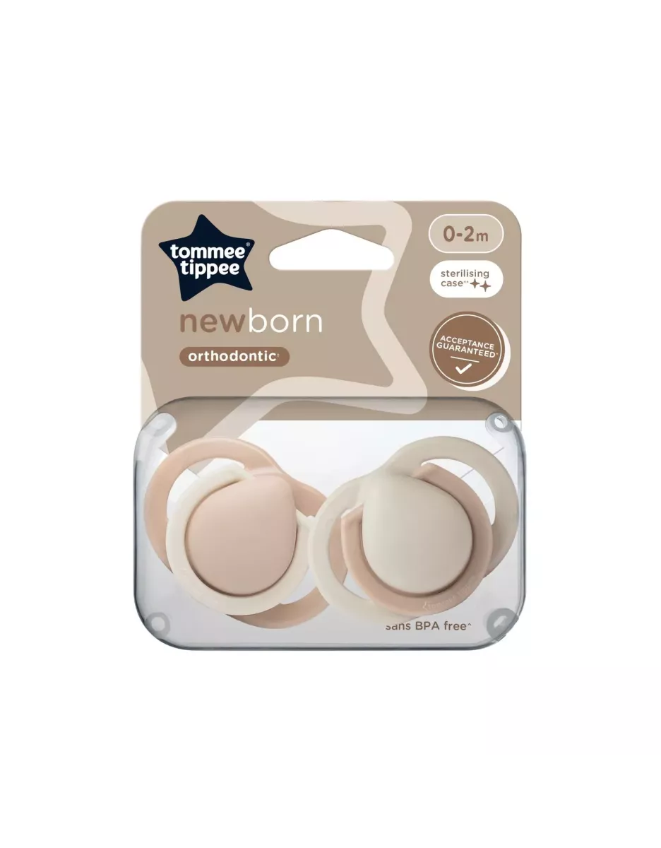 Lot de 2 sucettes nouveau-né 0 à 2 mois - Tommee Tippee