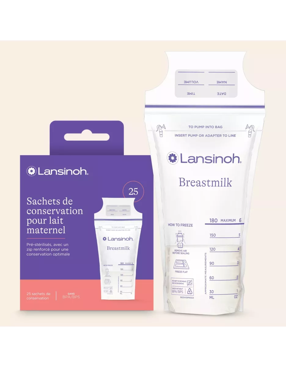 Sachets de conservation de lait maternel x25 - Lansinoh