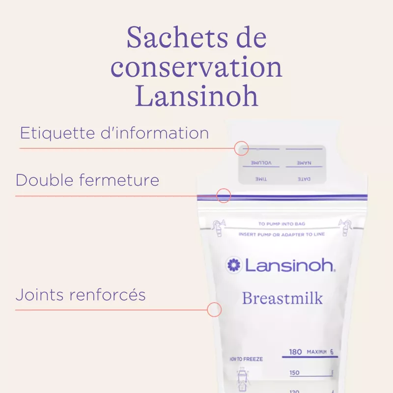 Sachets de conservation de lait maternel x25 - Lansinoh